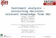 Sentiment Analysis – Extracting Decision-Relevant Knowledge from UGC
