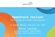 OpenStack Horizon: Controlling the Cloud using Django