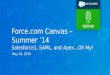 Force.com Canvas: Salesforce1, SAML, & Apex...Oh My!