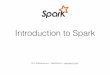 Introduction to apache spark