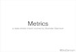 Startup Metrics - crash course