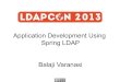 LDAP Development Using Spring LDAP