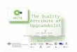 The quality attribute of upgradability