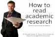 How to read academic research (beginner's guide)