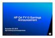 HP 4Q10 Earnings Report