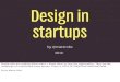 Design in Startups