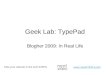 Blogher Geek Lab: TypePad