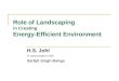Role of landscaping in creating energy efficient environment