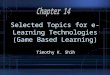 14 selected topics for e-learning technologies (gbl)