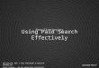 New Strategies for Using Paid Search Effectively