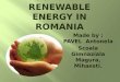 Sources of Renewable Energy in Romania, by Antonela Pavel