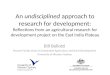 Bill Bellotti - An undisciplined approach to research for rural development
