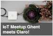 Emerging opportunities in the Internet of Things - IoT Meetup Ghent