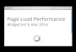 EdgeConf - Page Load Performance Opening Talk