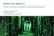 What’s the Matrix? The Content Matrix Deconstructed