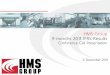 HMS Group 9 months 2011 results presentation
