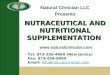 Nutraceutical And Nutritional Supplementation Product Overview