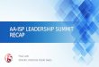 2013 AA-ISP Leadership Summit Recap