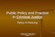 Policy Development in Policing and Law Enforcement