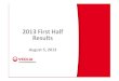 2013 First Half Results