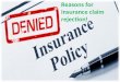 Reasons For Insurance Claim Rejection