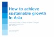 How to achieve sustainable growth in Asia