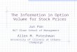 The Information in Option Volume for Stock Prices