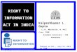 RIGHT TO INFORMATION IN INDIA