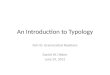 Hieber - An Introduction to Typology, Part III: Grammatical Relations