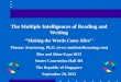 September 28, 2013   Singapore - The Mutiple Intelligences of Reading and Writing (Handouts)