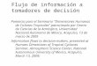 Flujo de información a tomadores de decisión Ponencia para el Seminario “Dimensiones Humanas de Ciclones Tropicales” patrocinado por Centro de Ciencias