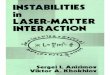 Anisimov & Khokhlov - Instabilities in Laser-matter Interaction