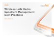 Wireless LAN Radio Spectrum Management Best Practices