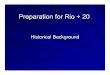 Rio + 20 Background