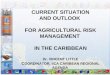 CURRENT SITUATION AND OUTLOOK FOR AGRICULTURAL RISK MANAGEMENT IN THE CARIBBEAN Dr. VINCENT LITTLE C OORDINATOR, IICA CARIBEAN REGIONAL AGENDA