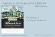 A MERICA : A N ARRATIVE H ISTORY 8th Edition George Brown Tindall & David Emory Shi © 2010 W. W. Norton & Company, Inc. C HAPTER 4 The Imperial Perspective