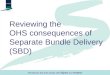 Workplaces that treat people with dignity and respect Reviewing the OHS consequences of Separate Bundle Delivery (SBD)