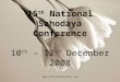 15 th National Sahodaya Conference 10 th – 12 th December 2008 
