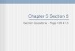 Chapter 5 Section 3 Section Questions - Page 199 #1-5