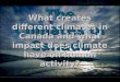 The Climates of Canada What creates different climates in Canada and what impact does climate have on human activity?