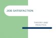JOB SATISFACTION THEORY AND PRACTICE. REFERENCES This material based on two resources: Spector, P.E. (1997). Job satisfaction: Application, assessment,