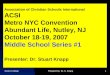 Nyack CollegePrepared by: Dr. S. Knapp1 Association of Christian Schools International ACSI Metro NYC Convention Abundant Life, Nutley, NJ October 18-19,
