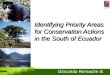 Identifying Priority Areas for Conservation Actions in the South of Ecuador Gioconda Remache B