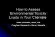 How to Assess Environmental Toxicity Loads in Your Clientele Mark Schauss, MBA, DB Crayhon Research - Reno, Nevada
