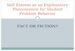 FACT OR FICTION? Self Esteem as an Explanatory Phenomenon for Student Problem Behavior