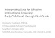 Interpreting Data for Effective Instructional Grouping: Early Childhood through First Grade Kimberly Hosford, MS Ed. RTI Specialist/School Psychologist