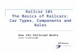 Railcar 101 The Basics of Railcars: Car Types, Components and Rules How the Railroad Works Carol Scarborough