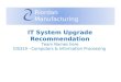 Riordan Manufacturing IT System Upgrade Recommendation Team Names here CIS319 - Computers & Information Processing