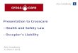 Presentation to Crosscare - Health and Safety Law - Occupiers Liability A&L Goodbody 11 March 2013
