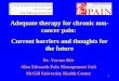 1 Adequate therapy for chronic non- cancer pain: Current barriers and thoughts for the future Dr. Yoram Shir Alan Edwards Pain Management Unit McGill University